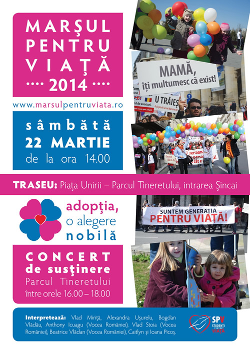 MARSUL PENTRU VIATA 2014 in Bucuresti - Vino la marsul pentru Viata! - MARS PENTRU RESPECTAREA VIETII IN ORASELE ROMANIEI