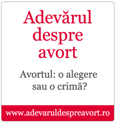 Ce NU se spune despre: avort, anticonceptionale, contraceptive, sterilet, RU 486 (Mifepristone), avort timpuriu, avort menstrual, avort hormonal, avort medicamentos, Sindromul Post-Avort, bolile cu transmitere sexuala, prezervativ, spermicide, fertilizarea in vitro - FIV, cum se dezvolta copilul nenascut (intre conceptie si nastere), dezvoltare embrionara, fetala, etc. Studii medicale, filme, marturii, etc. - www.AdevarulDespreAvort.ro